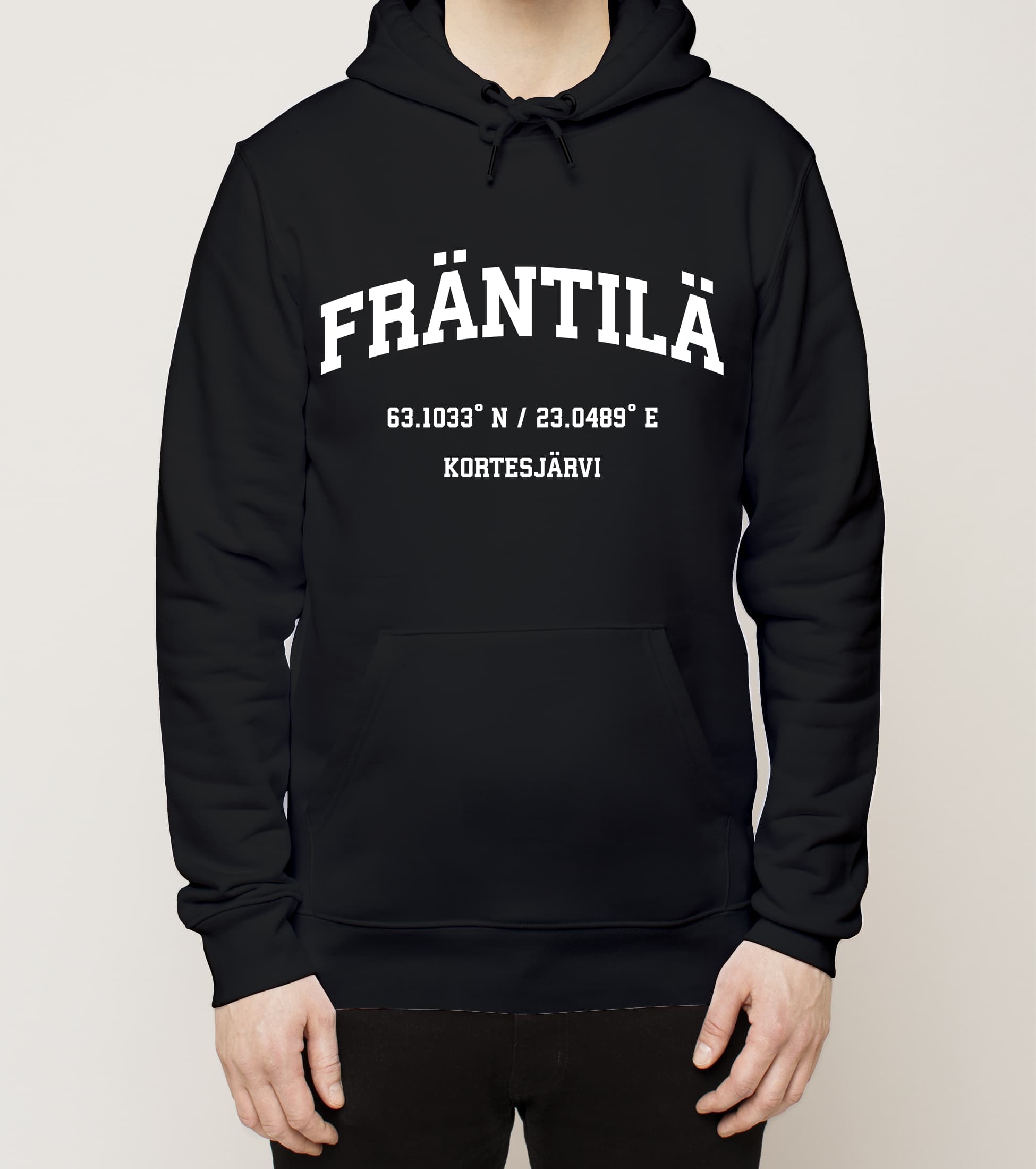 Kortesjärvi - Fräntilä, Koordinaatit, huppari