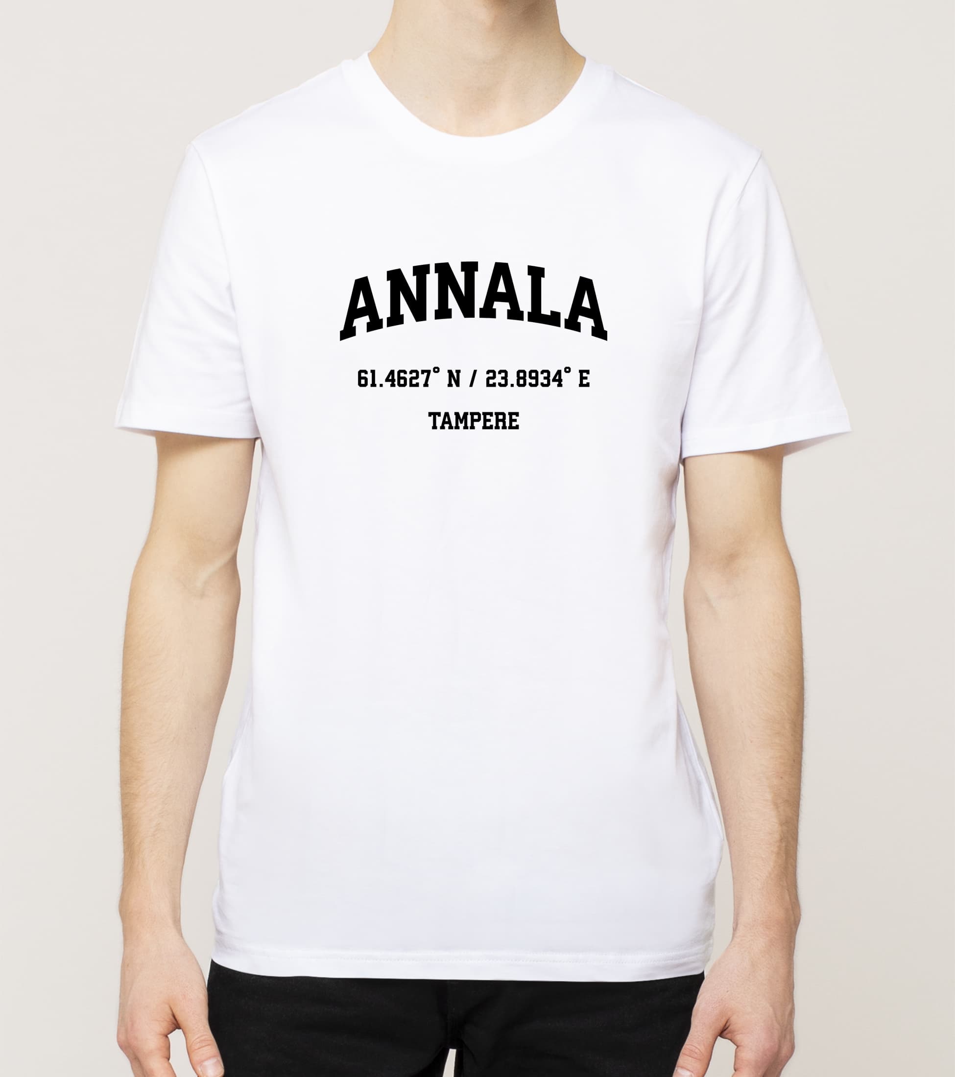 Tampere - Annala, Koordinaatit, t-paita