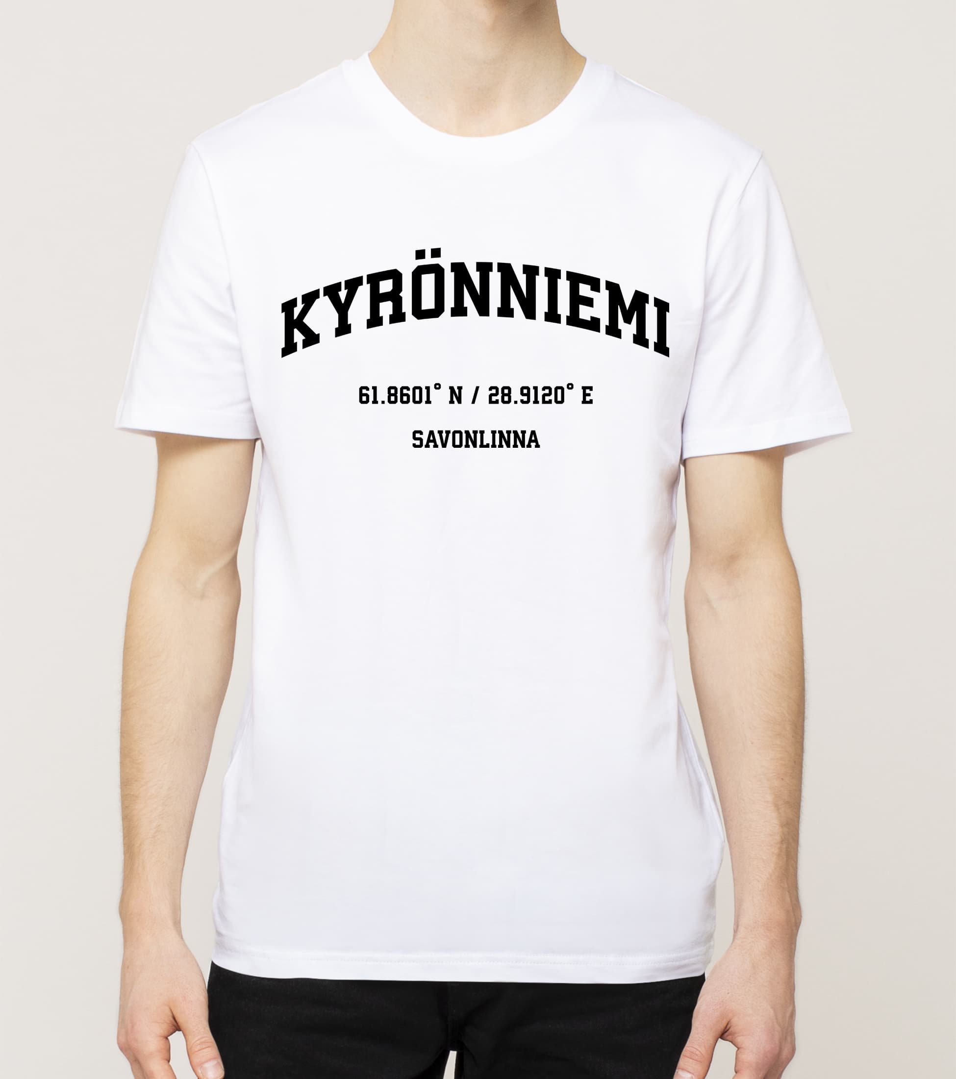 Savonlinna - Kyrönniemi, Koordinaatit, t-paita