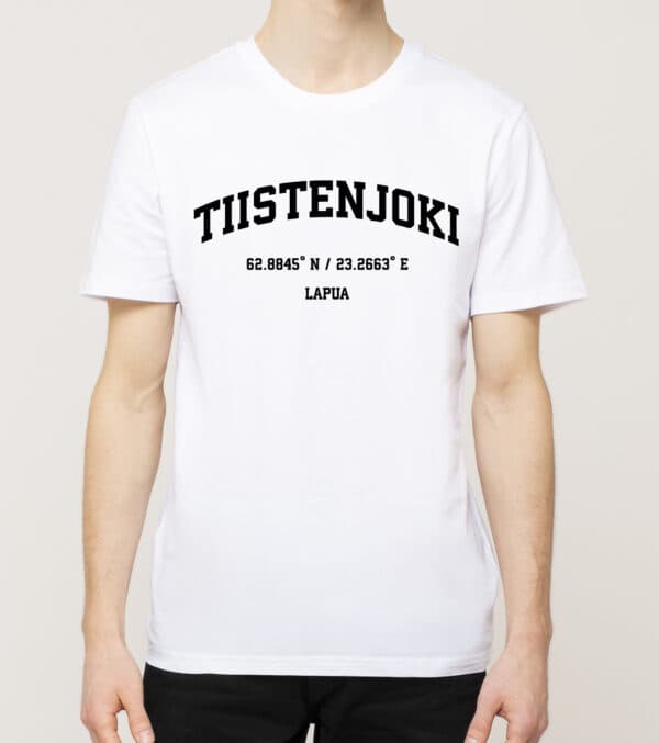 Lapua - Tiistenjoki, Koordinaatit, t-paita