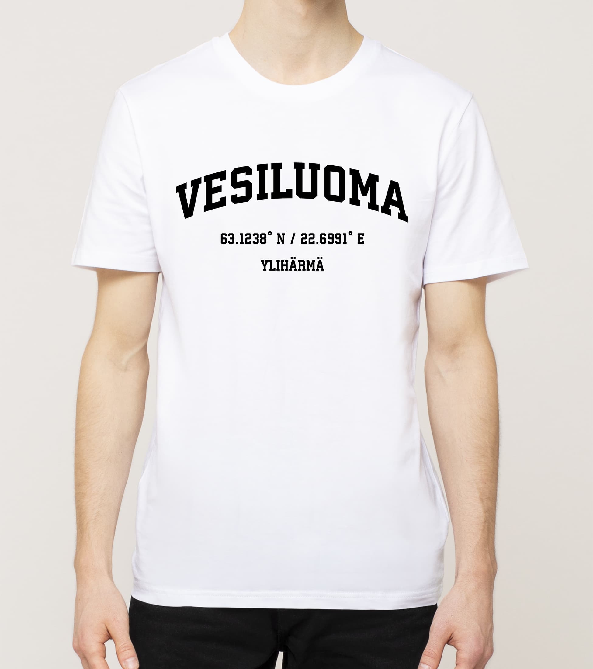 Ylihärmä - Vesiluoma, Koordinaatit, t-paita