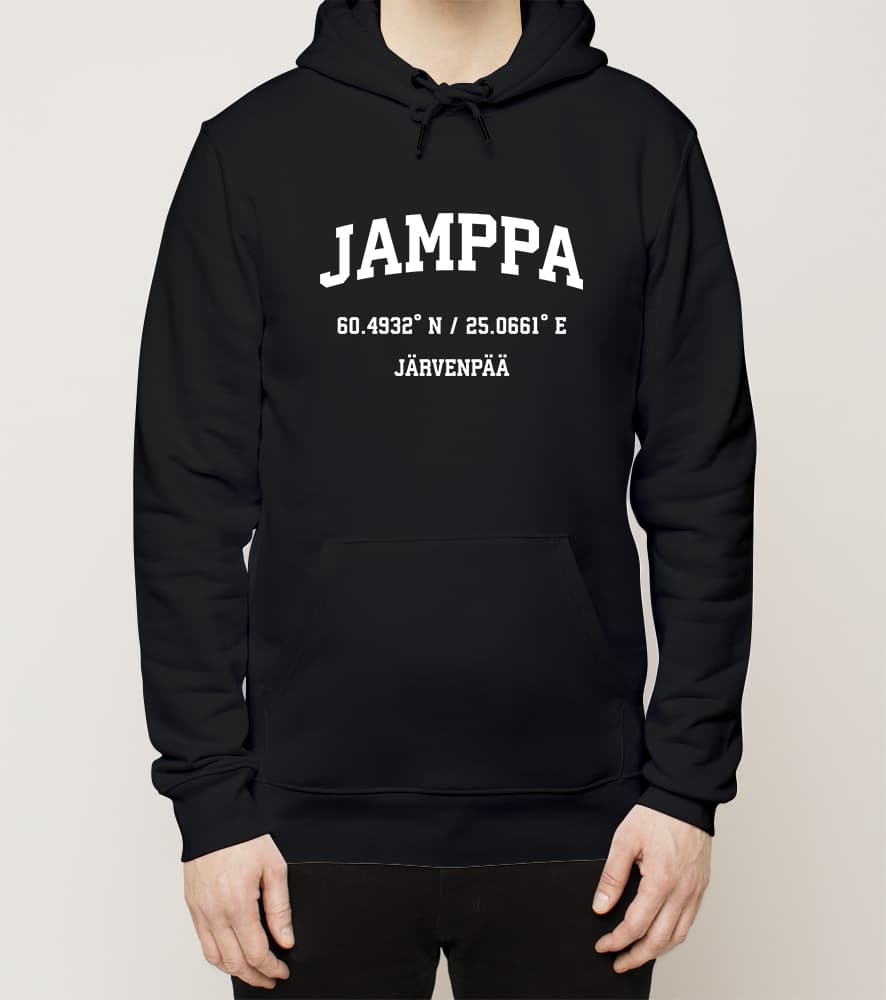 Järvenpää - Jamppa, Koordinaatit, huppari