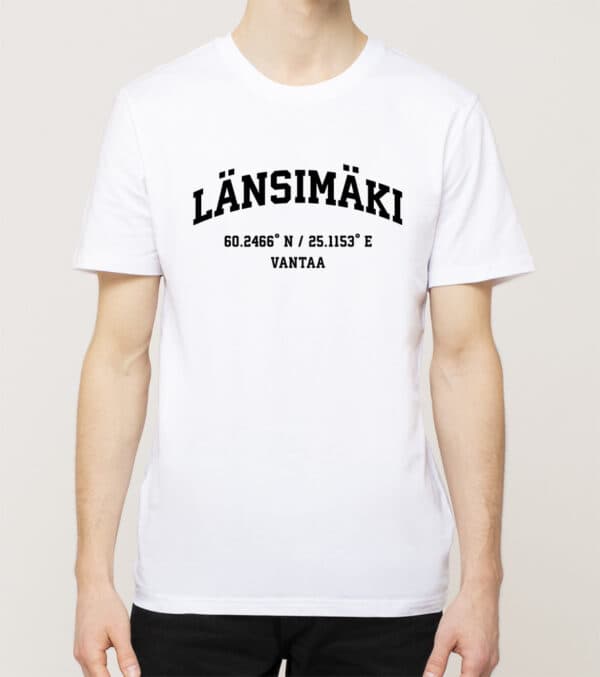 Vantaa - Länsimäki, koordinaatit, t-paita