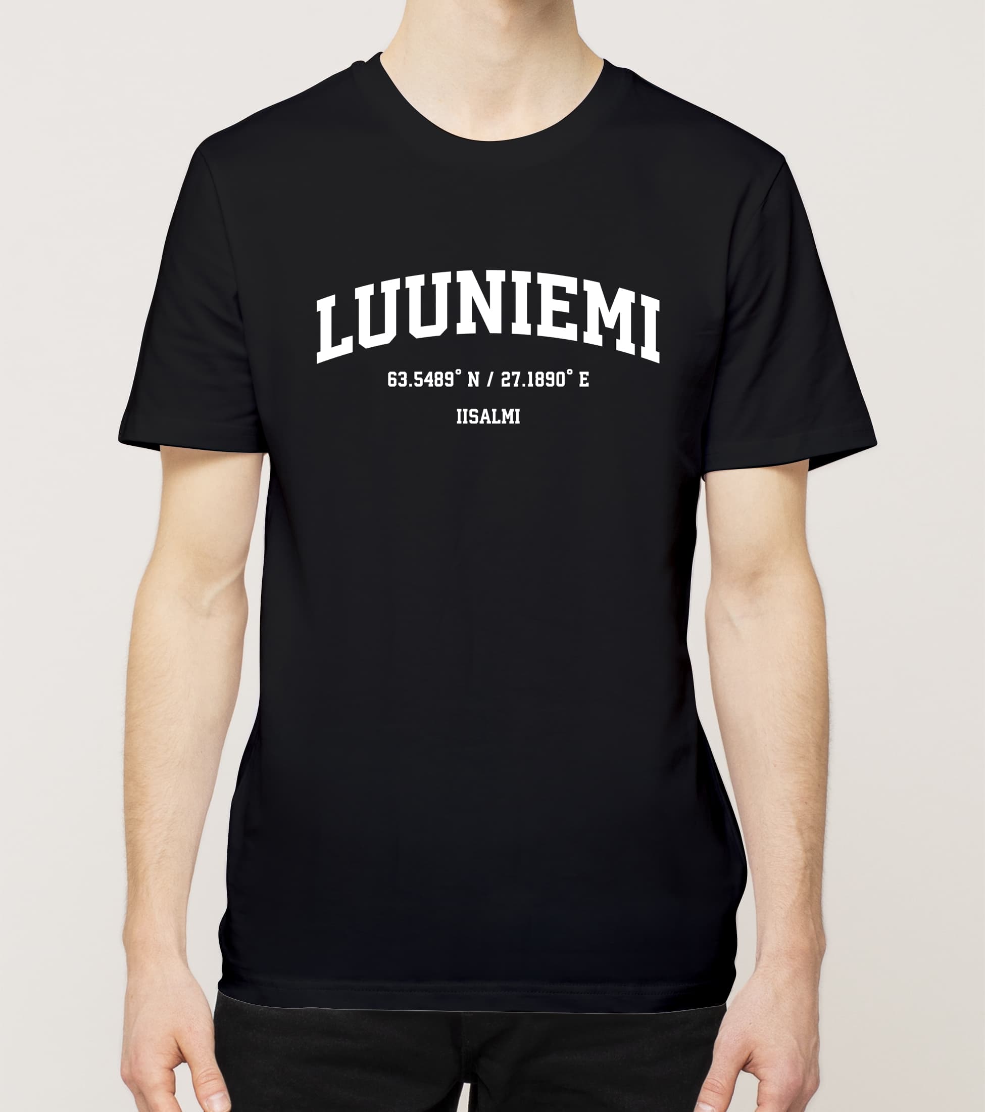 Iisalmi - Luuniemi, Koordinaatit, t-paita