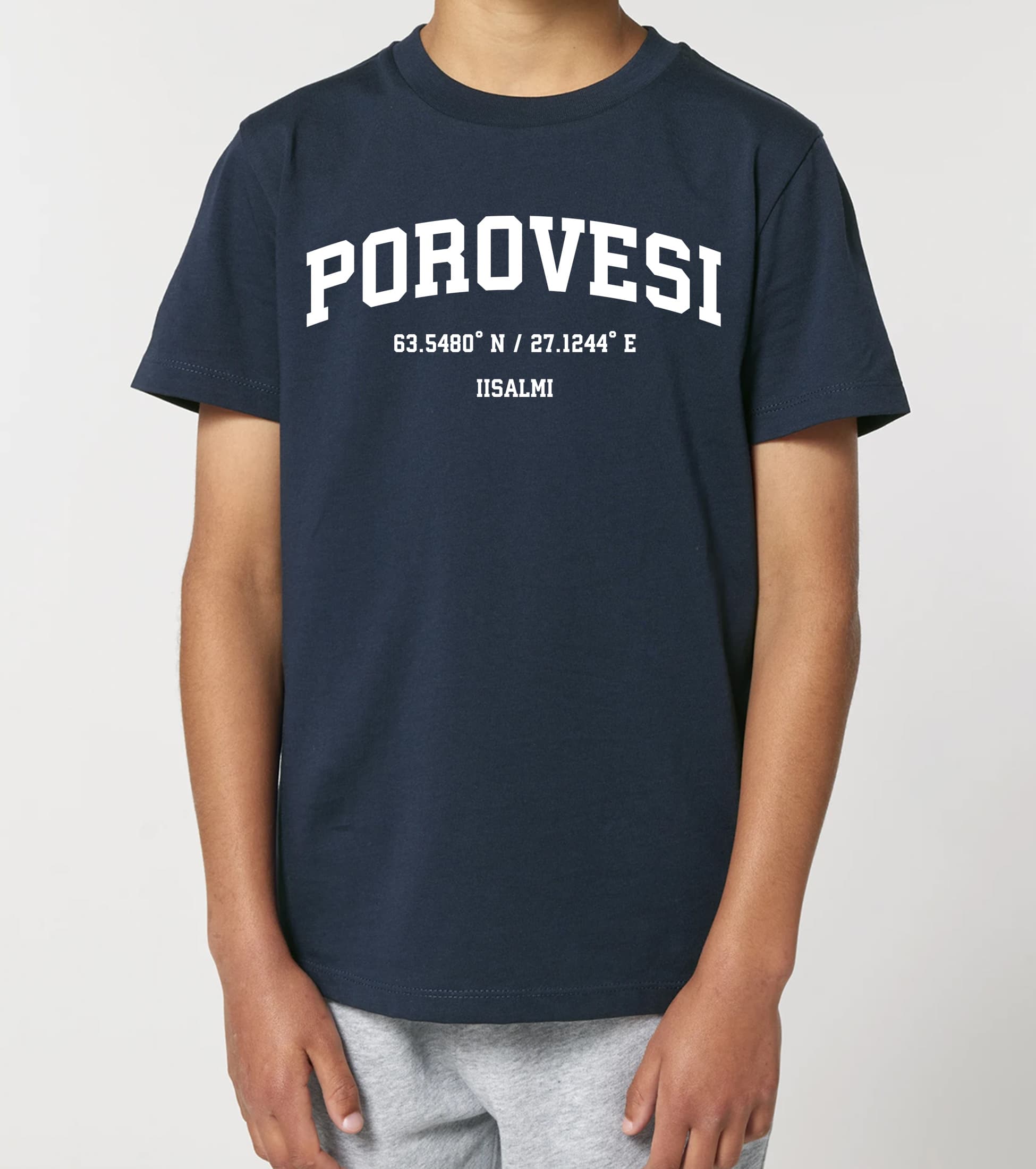 Iisalmi - Porovesi, Koordinaatit, lasten t-paita
