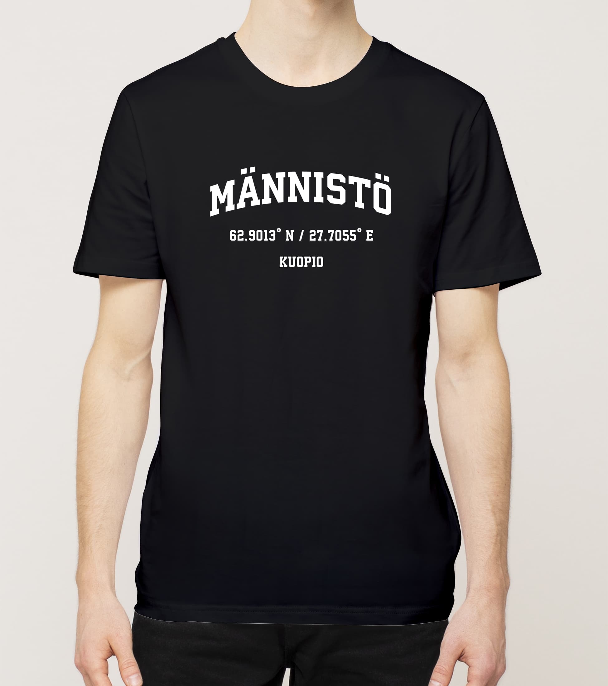 Kuopio - Männistö, Koordinaatit, t-paita