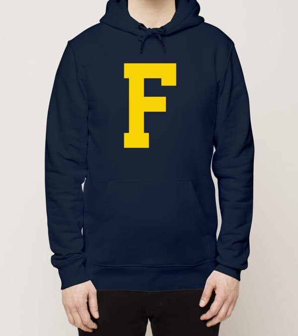 F, Aakkoset, huppari