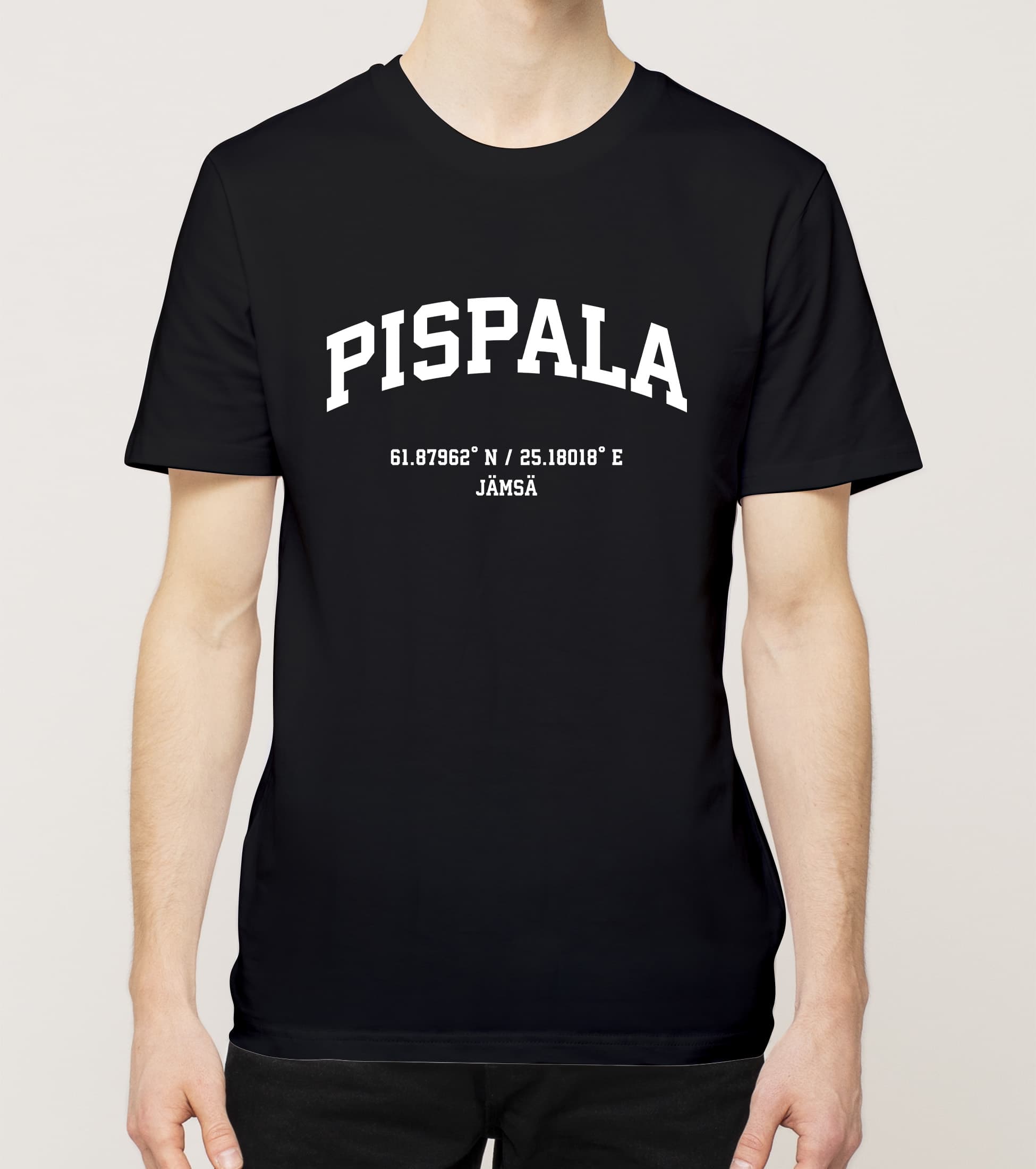 Jämsä - Pispala, Koordinaatit, t-paita