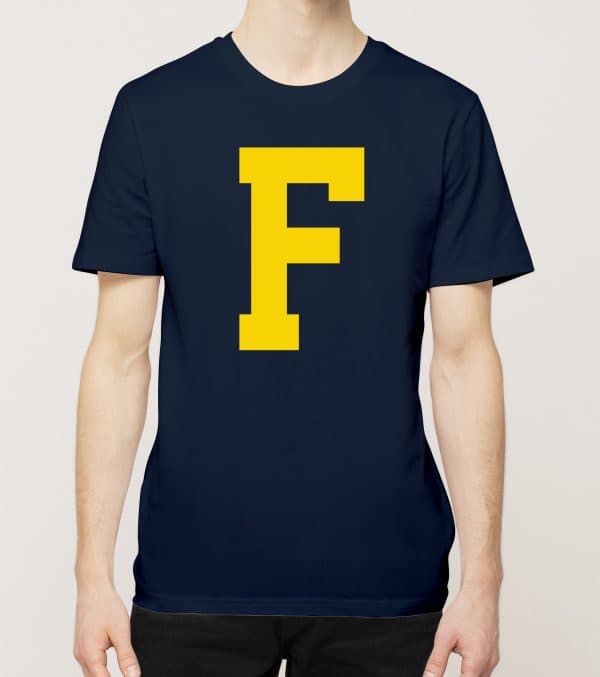 F, Aakkoset, t-paita