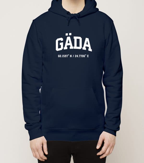 Esbo - Gäda, Koordinaatit, huppari