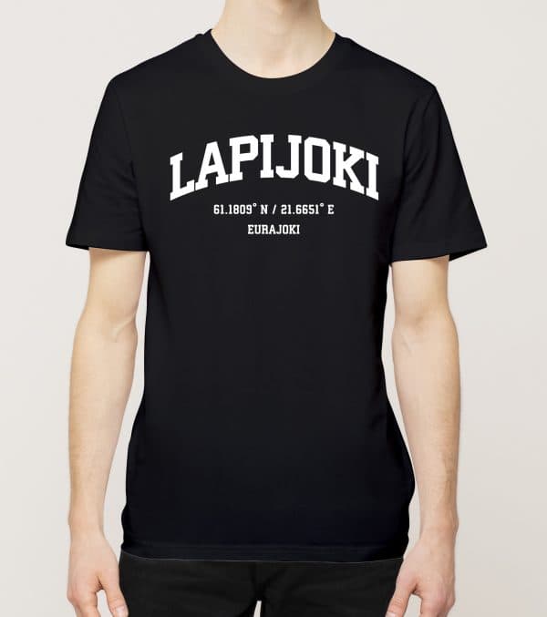 Eurajoki - Lapijoki, Koordinaatit, t-paita