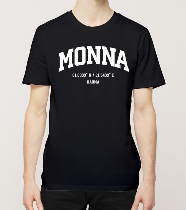 Rauma - Monna, Koordinaatit, t-paita