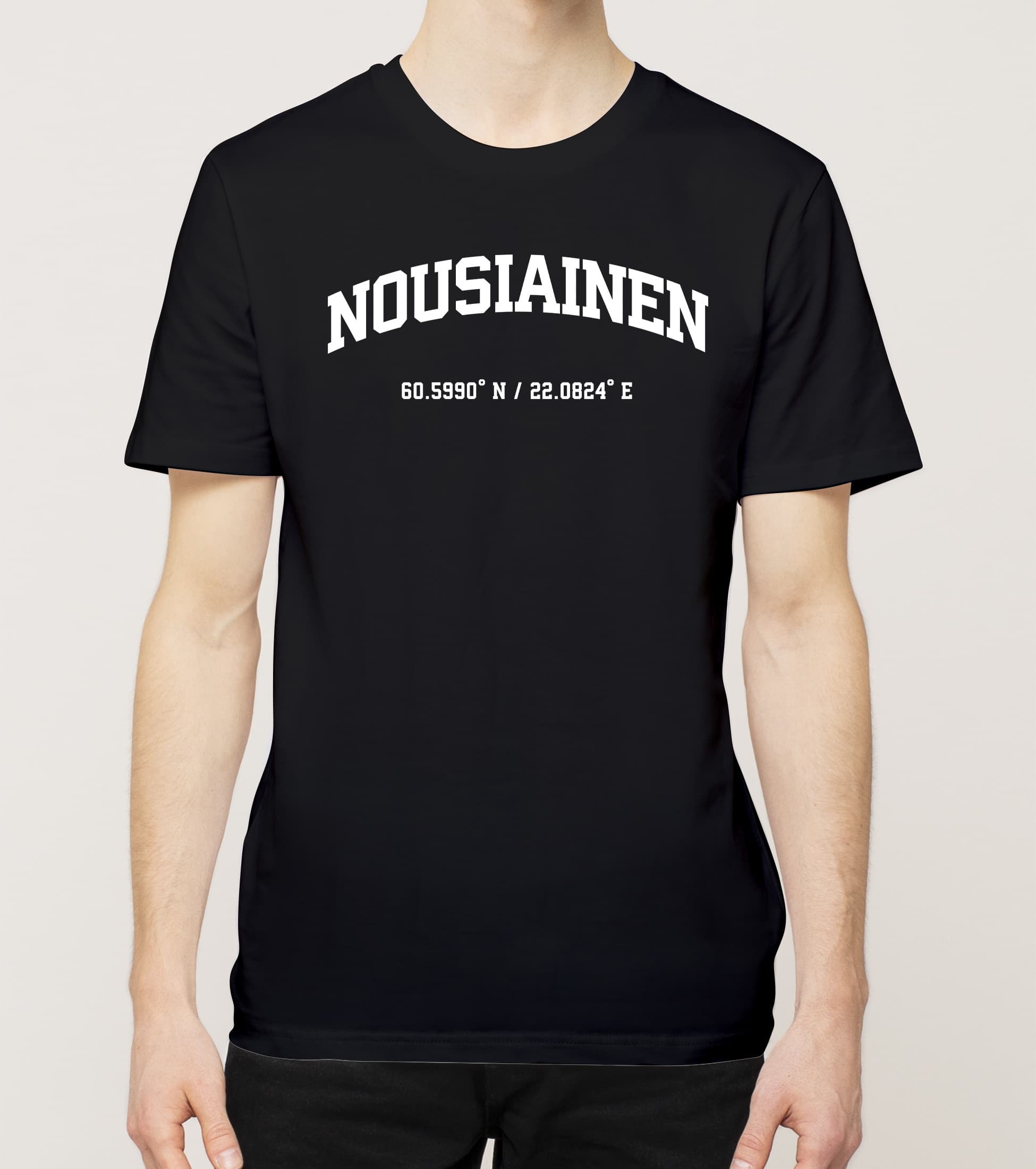 Nousiainen - Nousiainen, Koordinaatit, t-paita