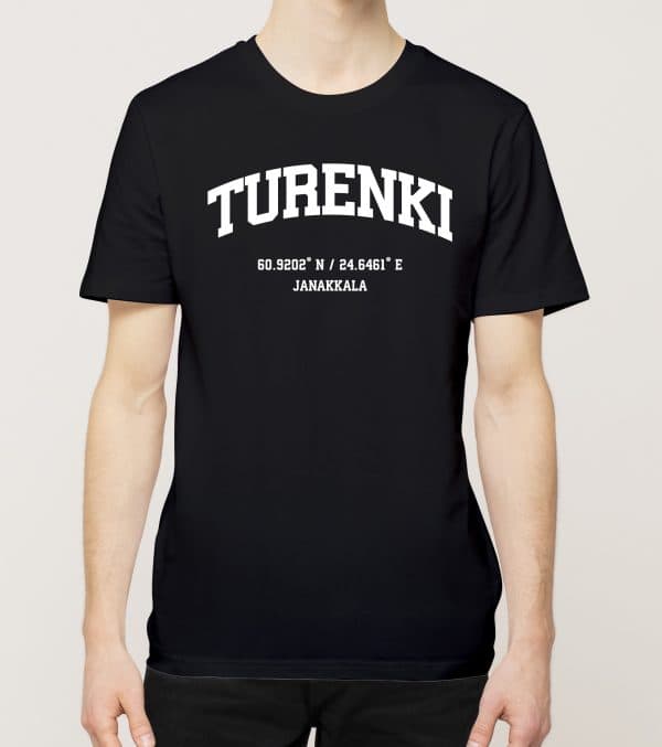 Janakkala - Turenki, Koordinaatit, t-paita