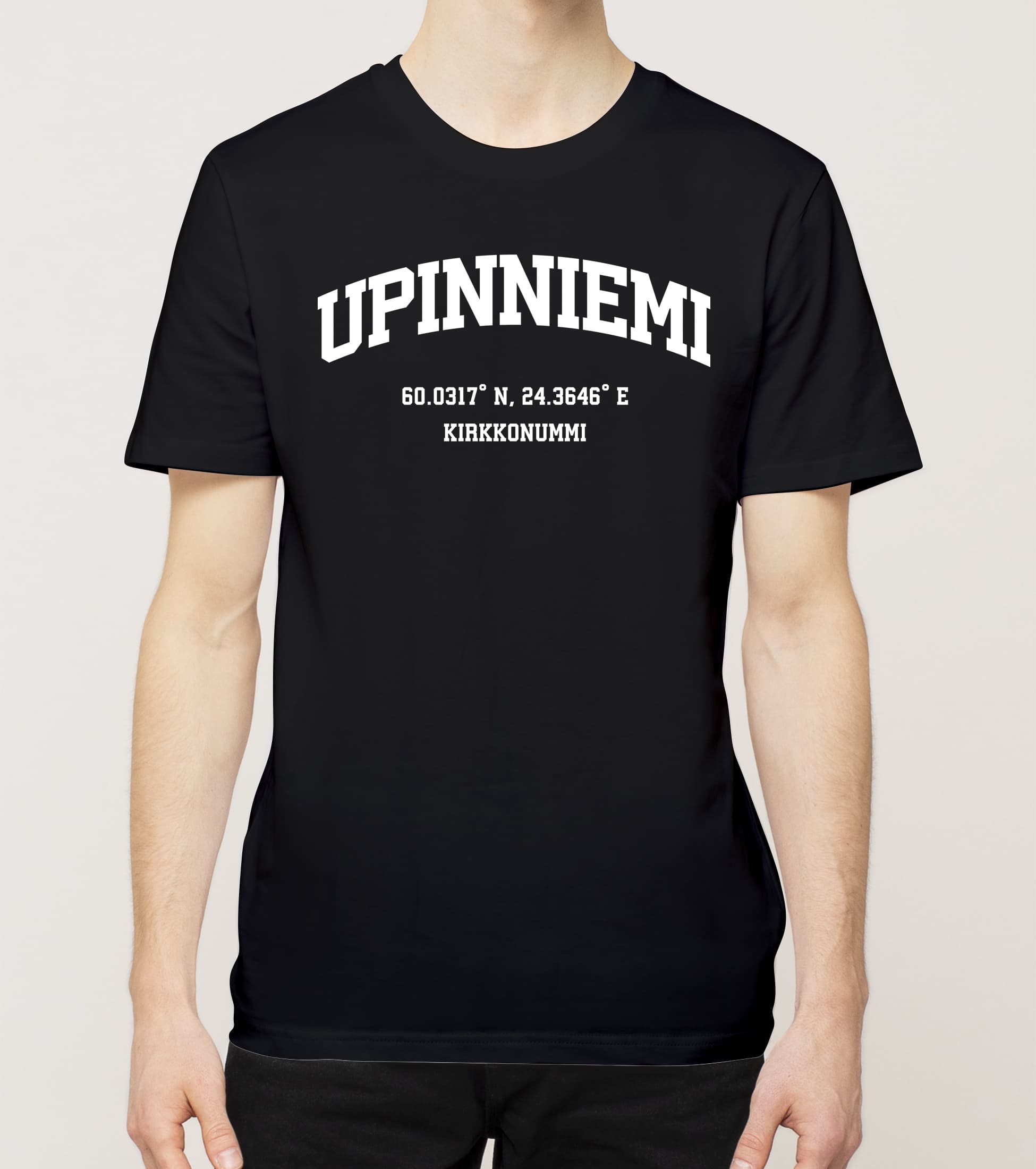 Kirkkonummi - Upinniemi, Koordinaatit, t-paita