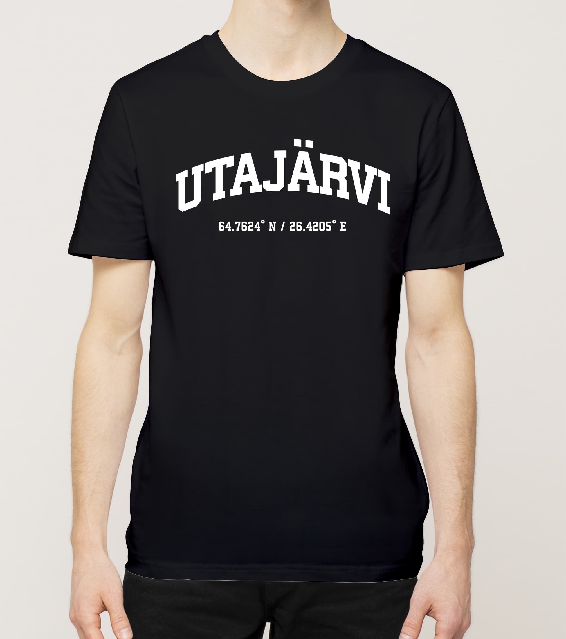 Utajärvi - Utajärvi, Koordinaatit, t-paita