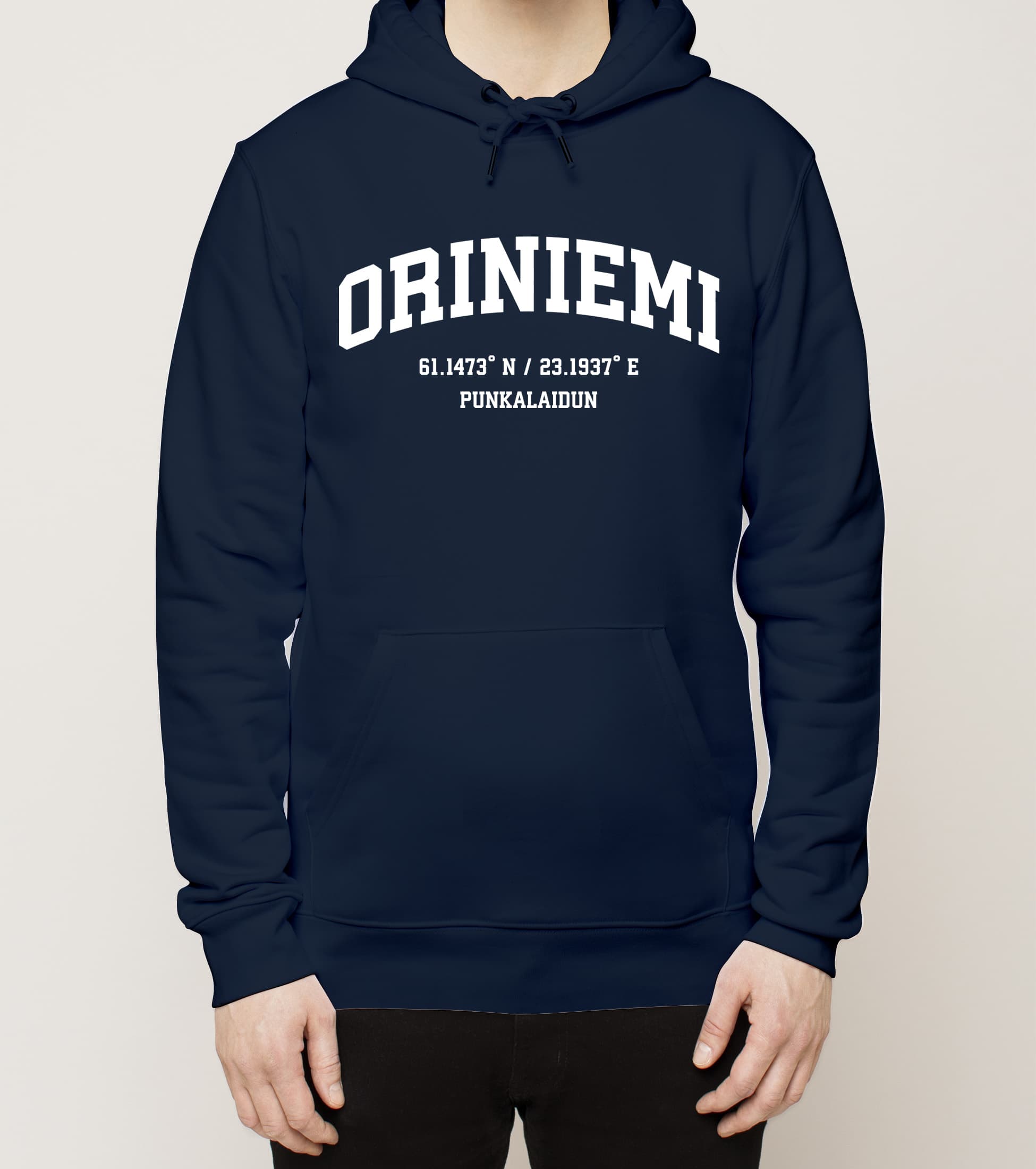 Punkalaidun - Oriniemi, Koordinaatit, huppari