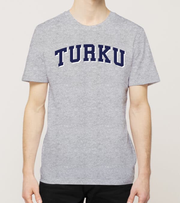 Oma teksti – sininen teksti, t-paita