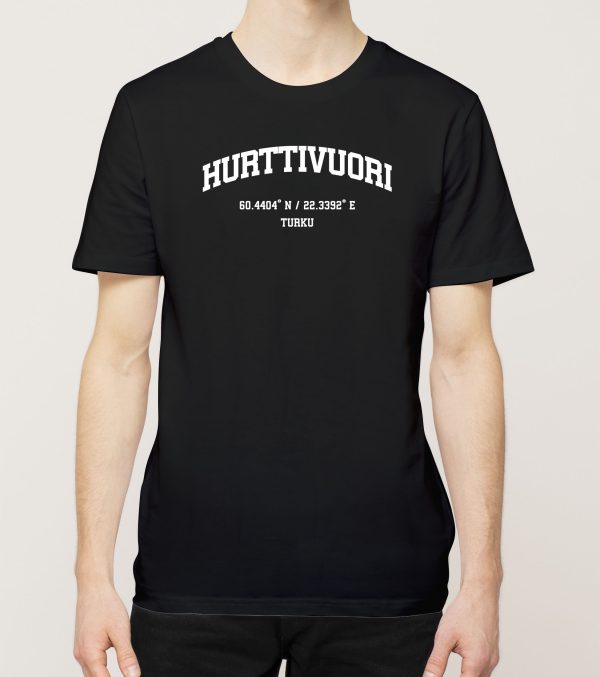 Turku - Hurttivuori, Koordinaatit, t-paita
