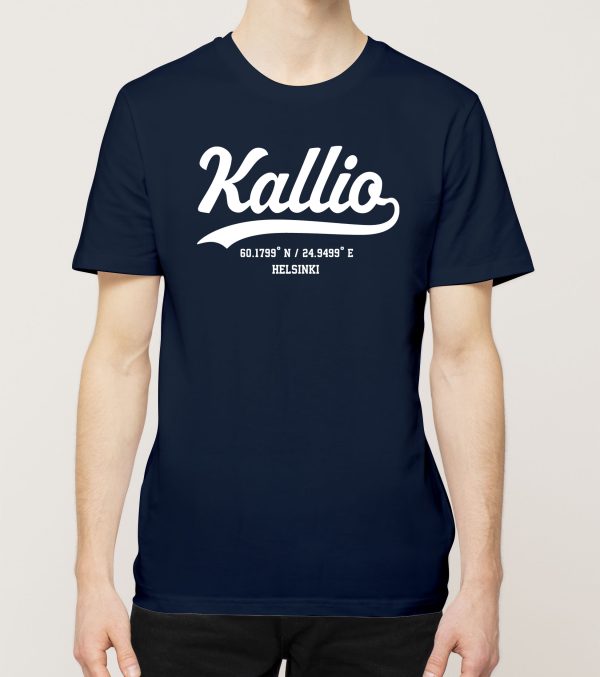 Helsinki – Kallio, kauno ja koordinaatit, t-paita