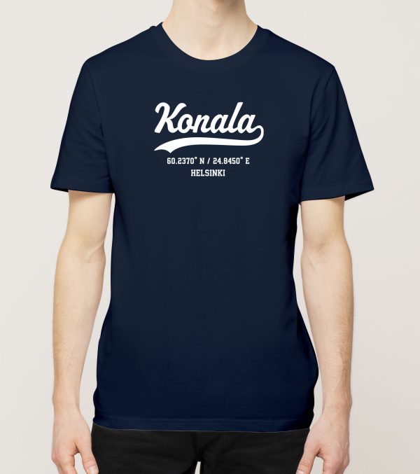 Helsinki – Konala, kauno ja koordinaatit, t-paita