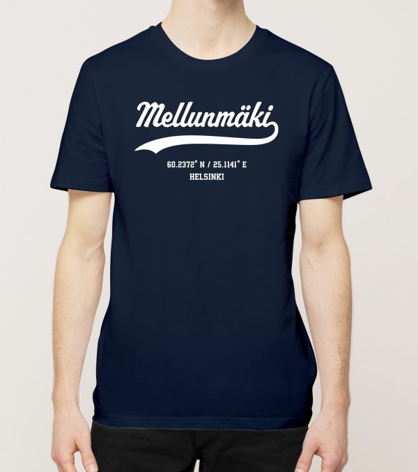 Helsinki – Mellunmäki, kauno ja koordinaatit, t-paita
