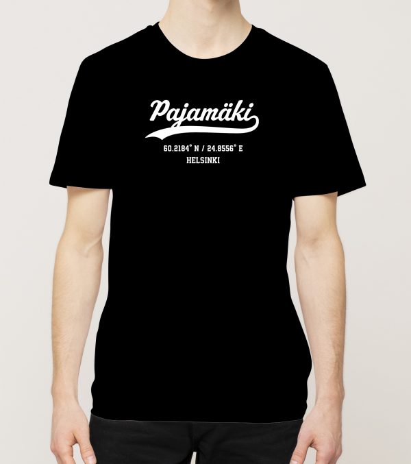 Helsinki – Pajamäki, kauno ja koordinaatit, t-paita