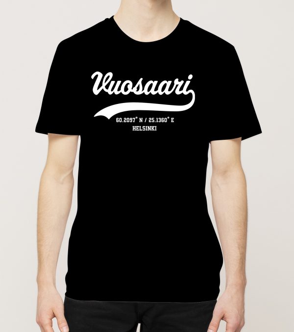 Helsinki – Vuosaari, kauno ja koordinaatit, t-paita